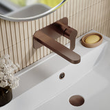 Modern Splash Brushed Bronze Tap Hole Basin Mixer With Plate
