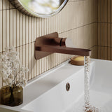 Modern Splash Brushed Bronze Tap Hole Basin Mixer With Plate