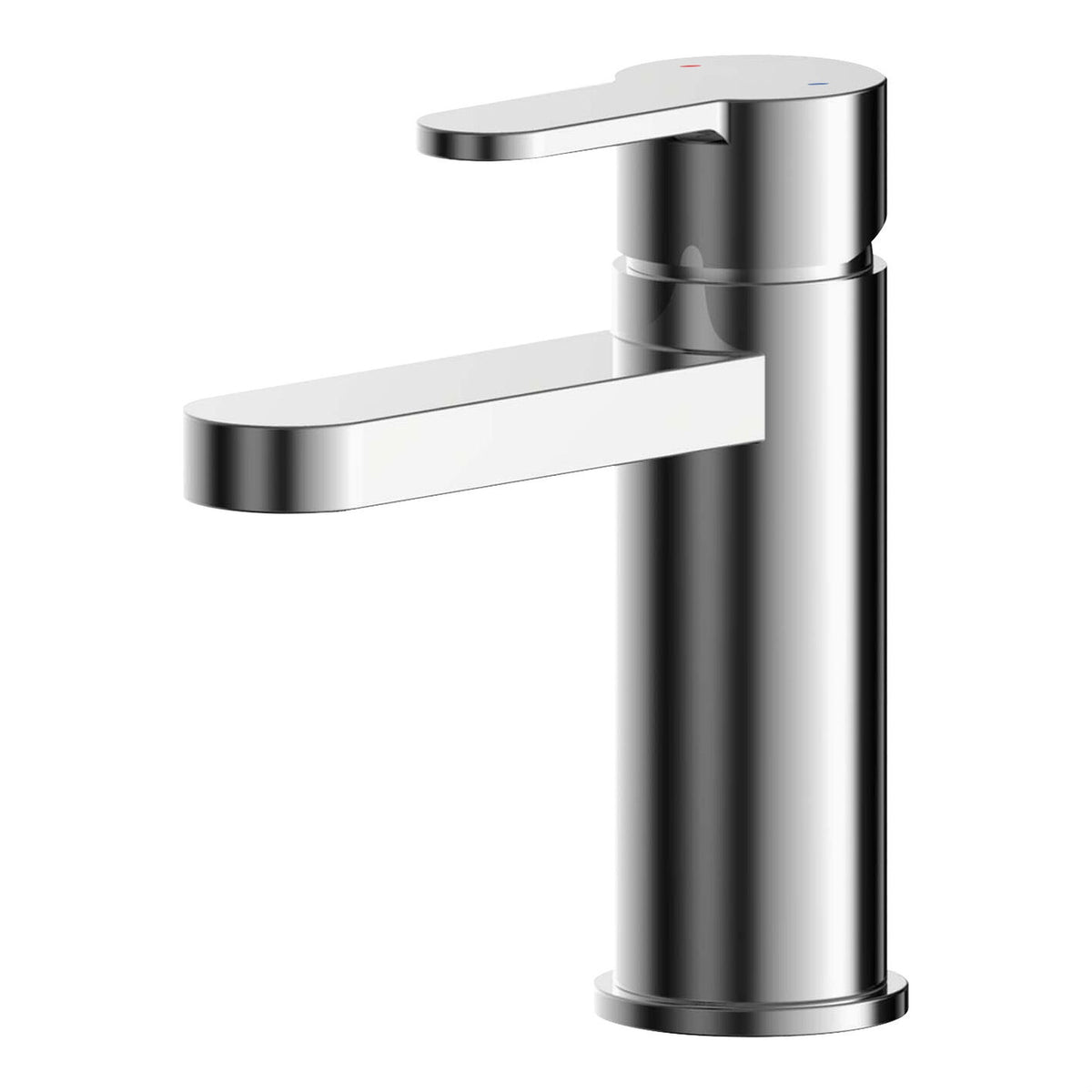 Modern Splash Chrome Mini Basin Mixer With Push Button Waste