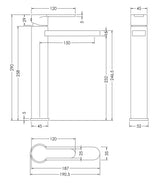 Modern Splash Chrome Mono Basin Mixer