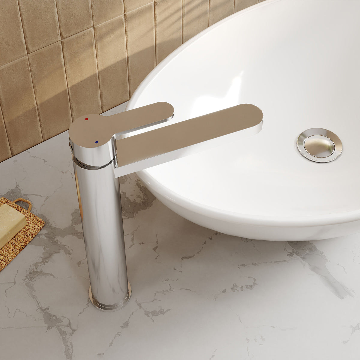 Modern Splash Chrome Mono Basin Mixer