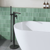Modern Splash Matt Black Free Standing Bath Shower Mixer
