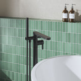 Modern Splash Matt Black Free Standing Bath Shower Mixer