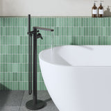 Modern Splash Matt Black Free Standing Bath Shower Mixer