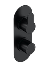 Modern Splash Arvan Matt Black Twin Thermostatic Shower Valve