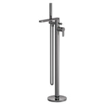 Modern Splash Brushed Pewter Freestanding Bath Shower Mixer