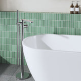 Modern Splash Brushed Pewter Freestanding Bath Shower Mixer