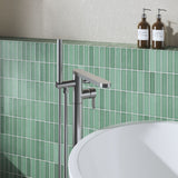 Modern Splash Brushed Pewter Freestanding Bath Shower Mixer