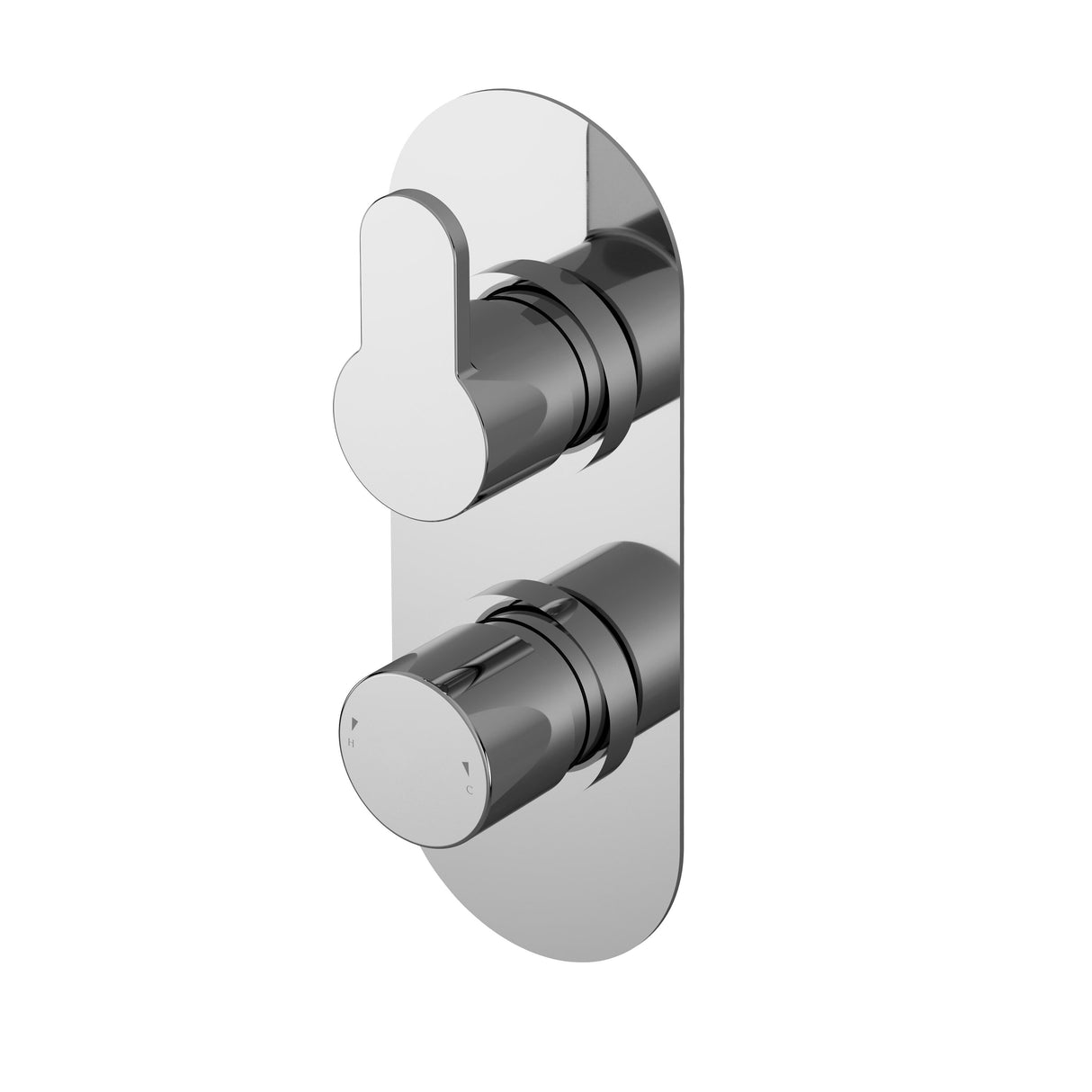 Modern Splash Arvan Chrome Twin Thermostatic Shower Valve With Diverter