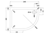 Shower Stone Tray Size