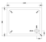 Shower Stone Tray Size
