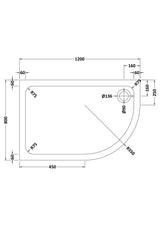 Shower Stone Tray Size