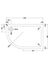 Shower Stone Tray Size