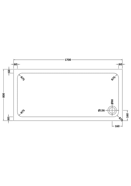 Shower Stone Tray Size