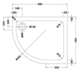 Shower Stone Tray Size
