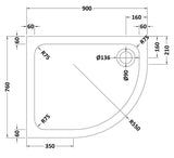 Shower Stone Tray Size