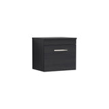 Modern Splash 500mm Charcoal Black 1 Drawer Wall Hung Vanity Unit With Co-ordinating Worktop