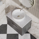 Modern Splash 600mm 1 Drawer Wall Hung Vanity Unit With Bellato Grey Worktop