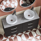 Modern Splash 1200mm Charcoal Black 4 Drawer Wall Hung Vanity Unit With Bellato Grey Worktop