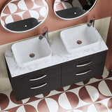 Modern Splash 1200mm Charcoal Black 4 Drawer Wall Hung Vanity With Carrara Laminate Worktop