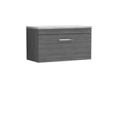 Modern Splash 800mm 1 Drawer Wall Hung Vanity Unit With Bellato Grey Worktop