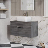 Modern Splash 800mm 1 Drawer Wall Hung Vanity Unit With Co-ordinating Worktop