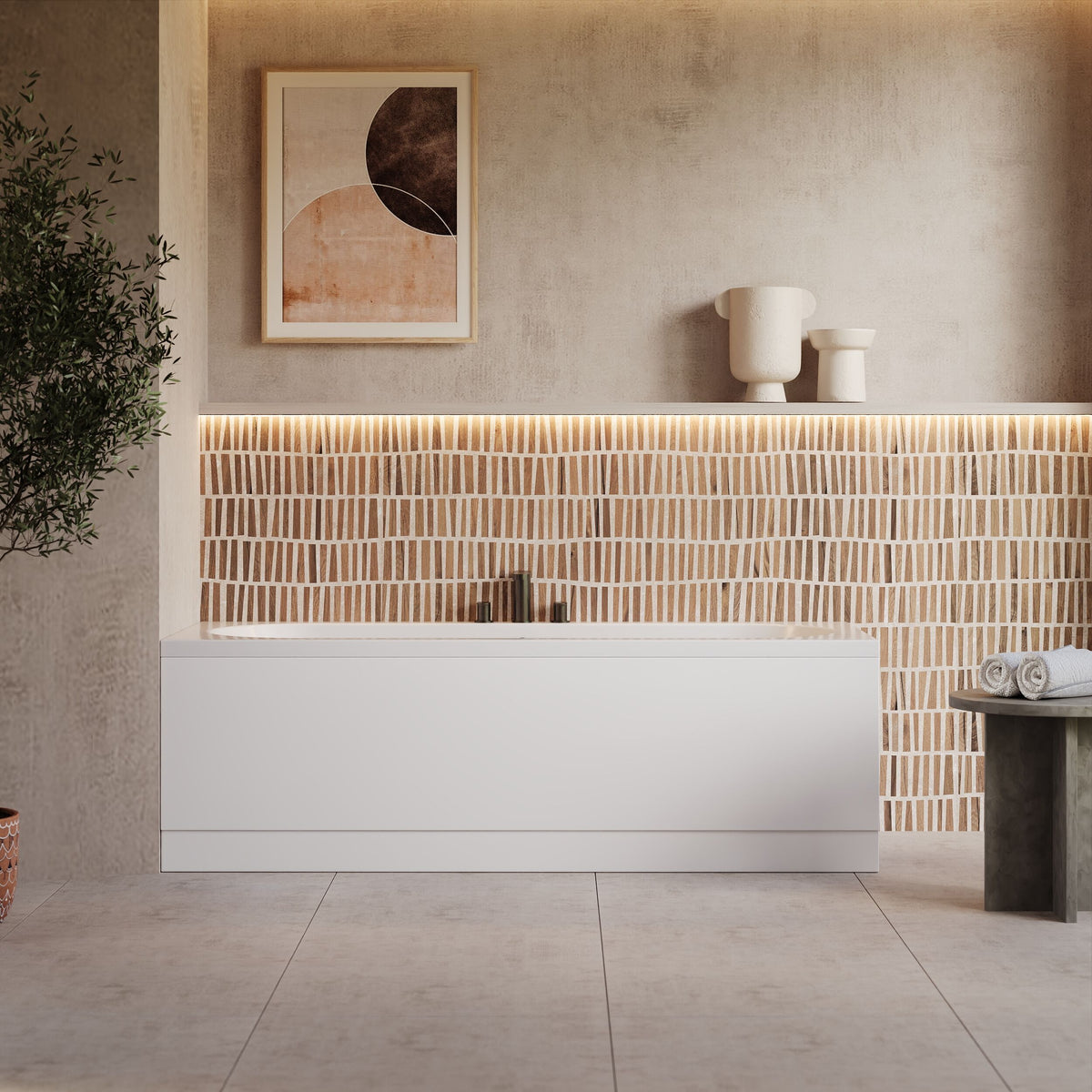 Modern Splash 1700mm x 700mm Round Double Ended Bath With Legs