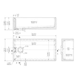 Modern Splash 895mm x 460mm x 245mm Fireclay White Single Bowl Belfast Sink With Offset Waste And Weir Overflow
