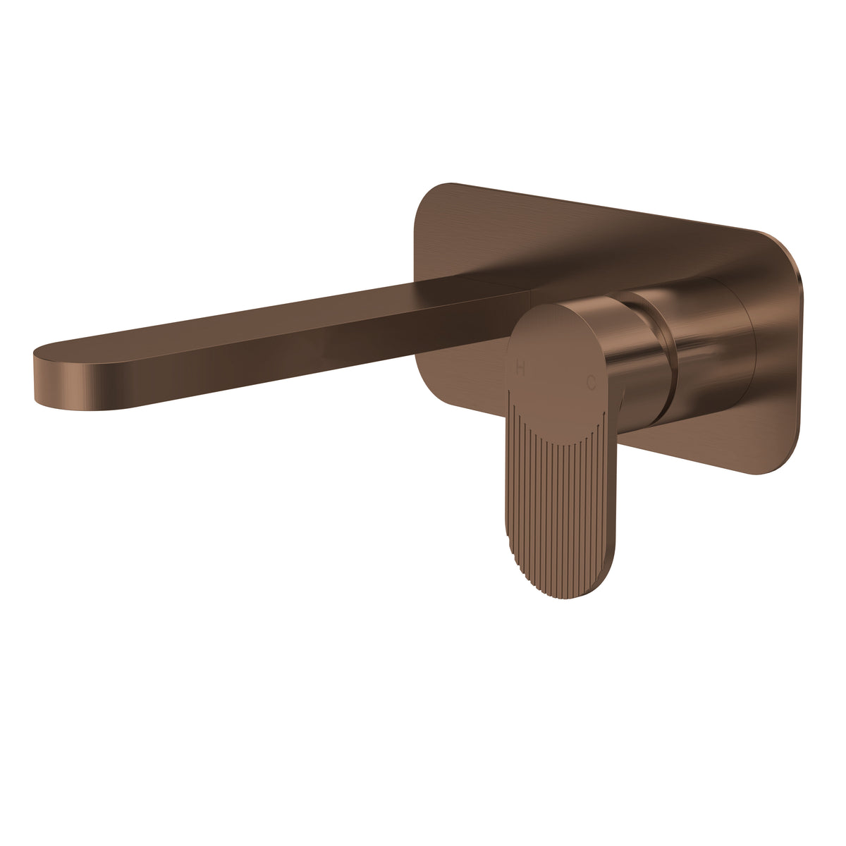 Modern Splash Cyprus Brushed Bronze 2 Tap Hole Basin Mixer With Plate