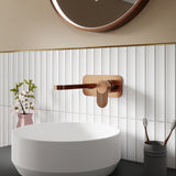 Modern Splash Cyprus Brushed Bronze 2 Tap Hole Basin Mixer With Plate