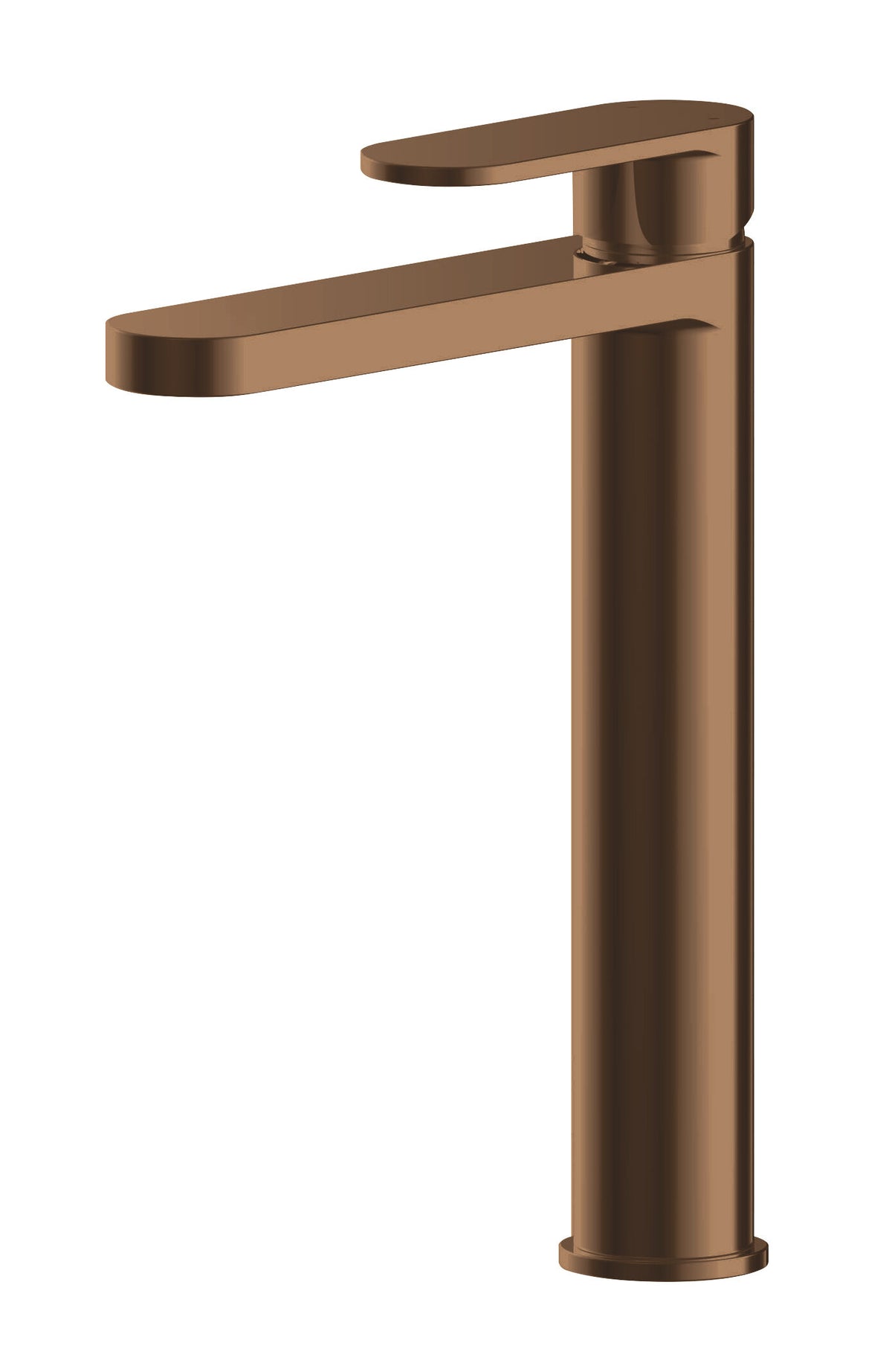 Modern Splash Brushed Bronze High RiseMono Basin Mixer