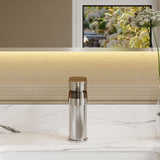 Modern Splash Chrome Fluted Mono Basin Mixer With Push Button Waste