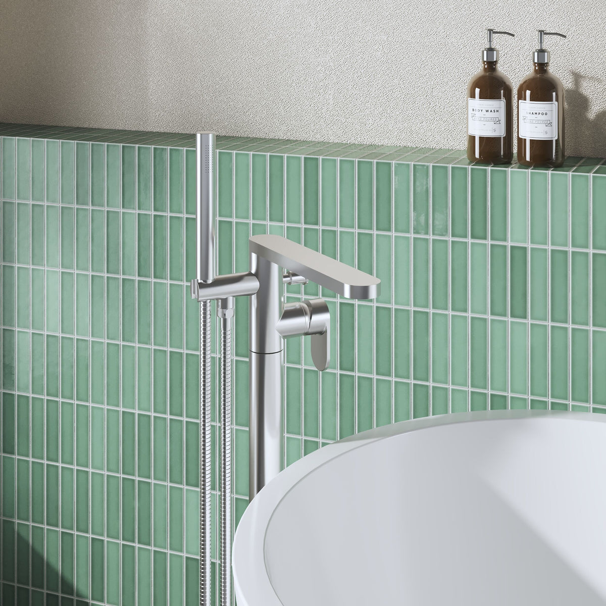 Modern Splash Binsey Chrome Freestanding Bath Shower Mixer