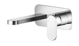 Modern Splash Binsey Chrome 2 Tap Hole Wall Mounted Basin Mixer With Plate