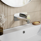 Modern Splash Binsey Chrome 2 Tap Hole Wall Mounted Basin Mixer With Plate
