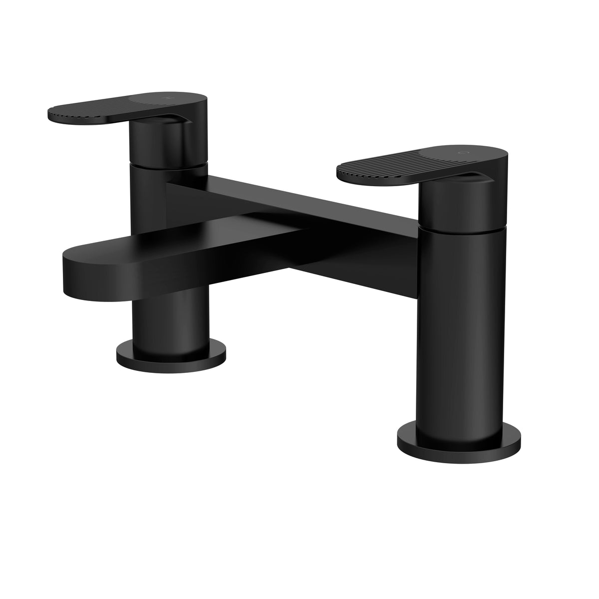 Modern Splash Cyprus Matt Black Deck Mounted Bath Filler