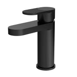 Modern Splash Cyprus Matt Black Mono Basin Mixer With Push Button Waste