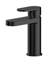 Modern Splash Binsey Matt Black Mono Basin Mixer With Push Button Waste