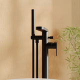 Modern Splash Cyprus Freestanding Matt Black Bath Shower Mixer