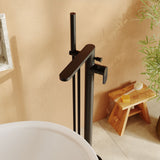 Modern Splash Cyprus Freestanding Matt Black Bath Shower Mixer