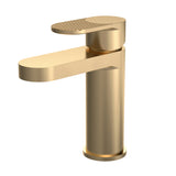 Modern Splash Cyprus Brushed Brass Mono Basin Mixer With Push Button Waste