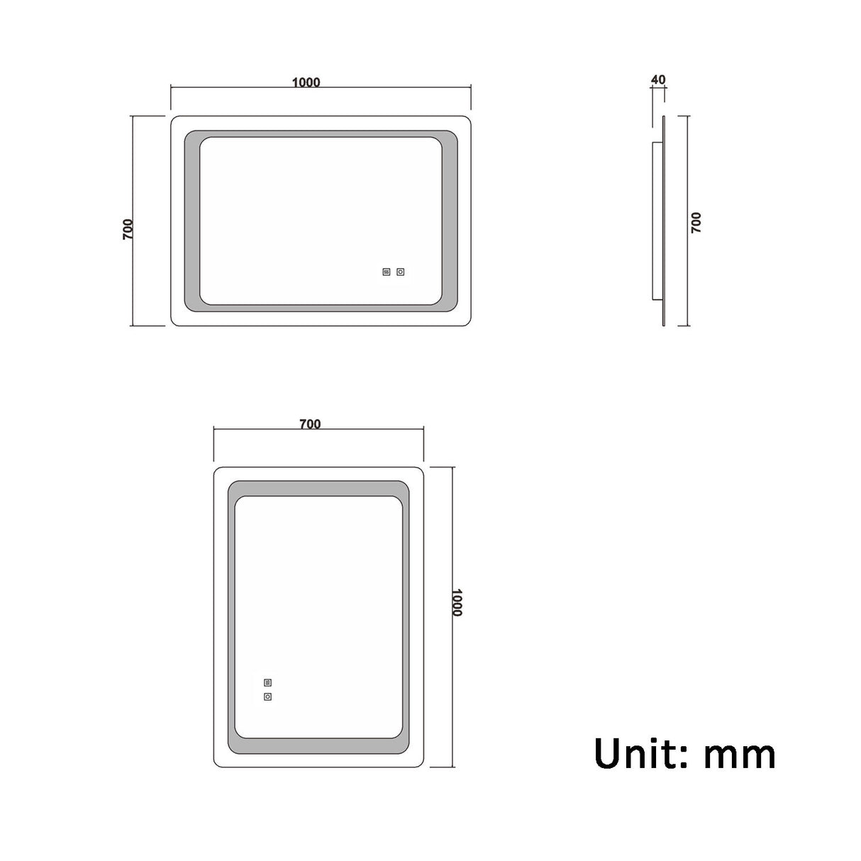 Modern Splash Led Mirror- BM-023