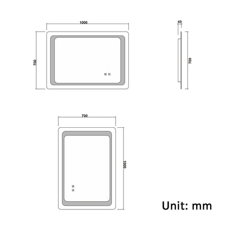 Modern Splash Led Mirror- BM-023