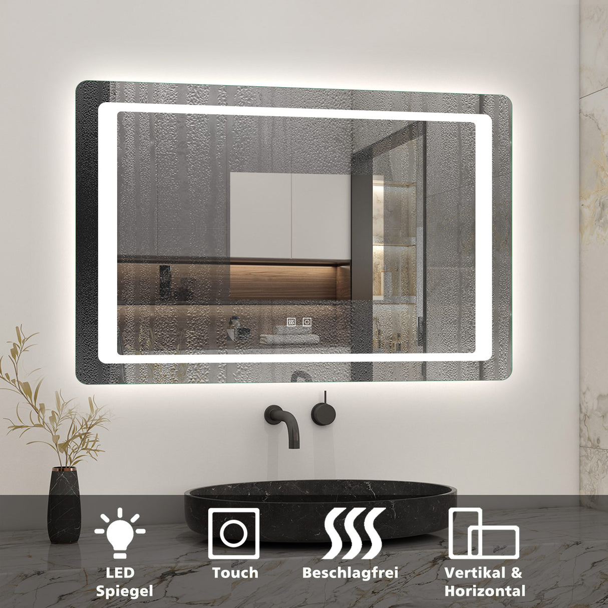 Modern Splash Led Mirror- BM-023