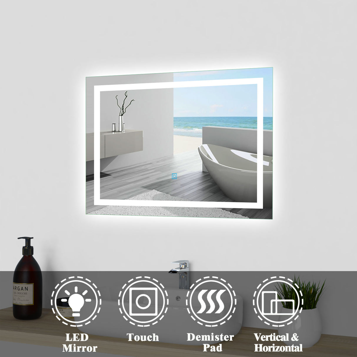 Modern Splash Led Mirror- BM-1316
