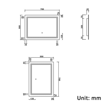 Modern Splash Led Mirror- BM-1316