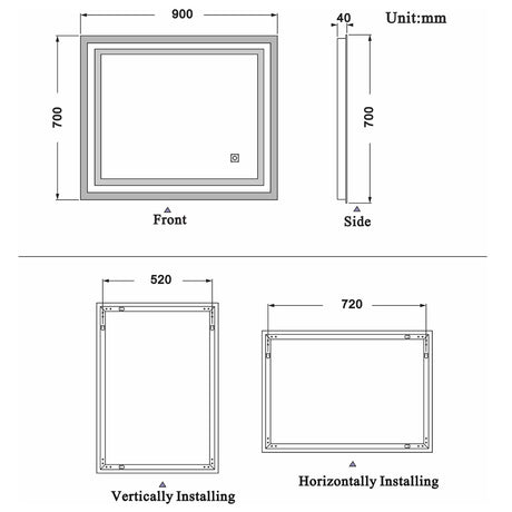 Modern Splash Led Mirror- BM-1404