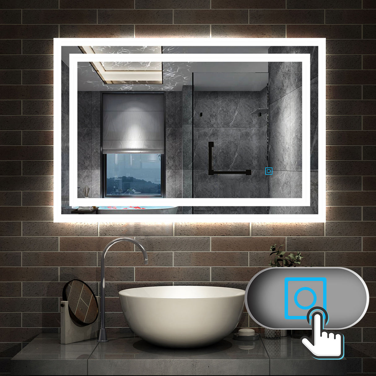 Modern Splash Led Mirror- BM-1405