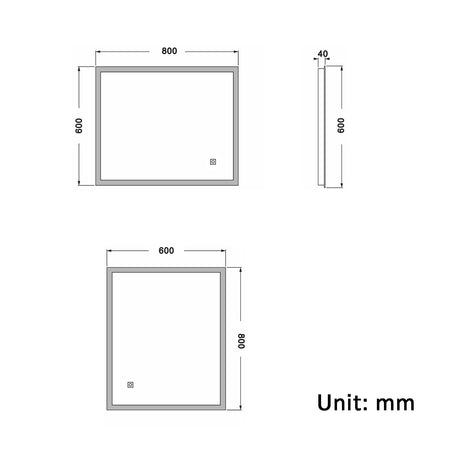 Modern Splash Led Mirror- BM-1503