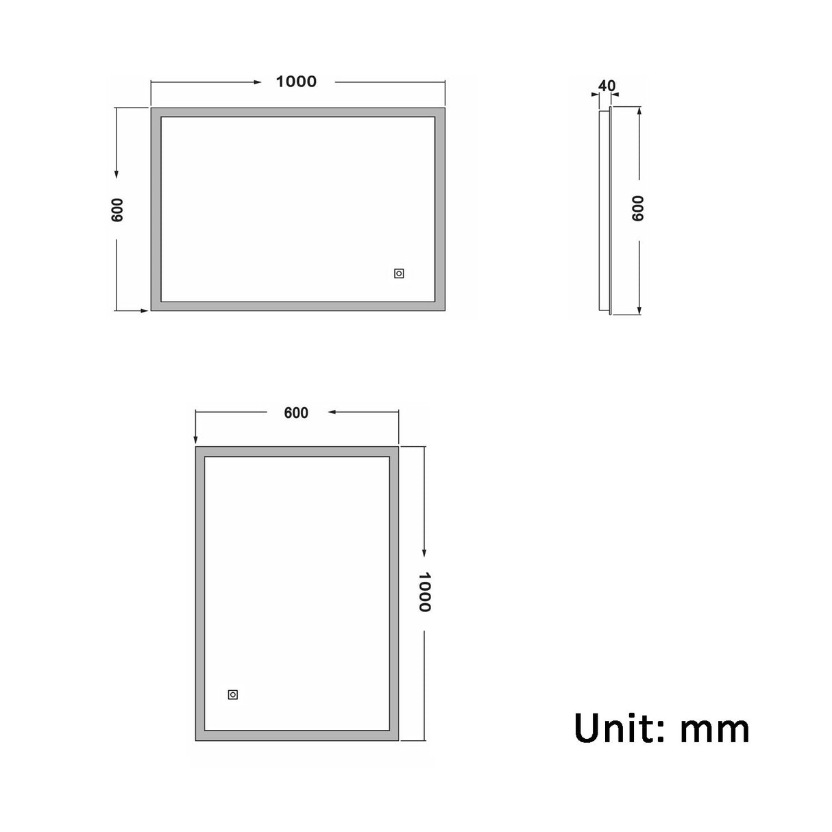 Modern Splash Led Mirror- BM-1505